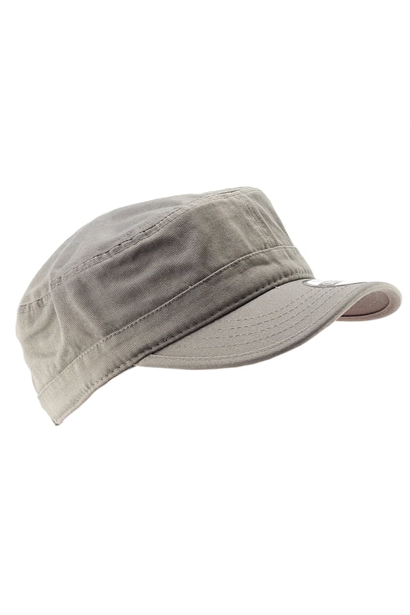 Fashionable Solid Color Unisex Adjustable Strap Cadet Cap, Gray