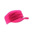 thumbnail image 1 of NYFASHION101 Fashionable Solid Color Unisex Adjustable Strap Cadet Cap, Hot Pink, 1 of 4