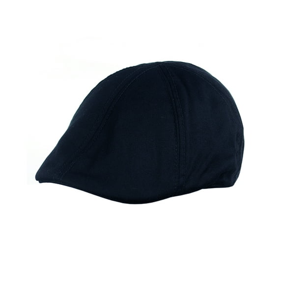 NYFASHION101 Fashionable Solid Color Unisex Cotton Duck Bill Newsboy Ivy Cap, Navy
