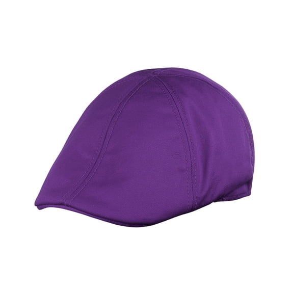 NYFASHION101 Fashionable Solid Color Unisex Cotton Duck Bill Newsboy Ivy Cap, Purple
