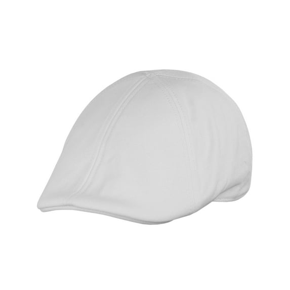 NYFASHION101 Fashionable Solid Color Unisex Cotton Duck Bill Newsboy Ivy Cap, White