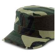 NYFASHION101 Fashionable Solid Color Unisex Fitted Army Military Cadet Cap, Camo, L