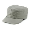 thumbnail image 1 of NYFASHION101 Fashionable Solid Color Unisex Fitted Army Military Cadet Cap, Gray, M, 1 of 4