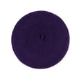 thumbnail image 1 of NYFASHION101 French Style Lightweight Casual Classic Solid Color Wool Beret, Eggplant, 1 of 2