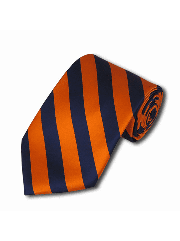 Men's 2.75" Slim College Stripe Woven Tie, Navy/White