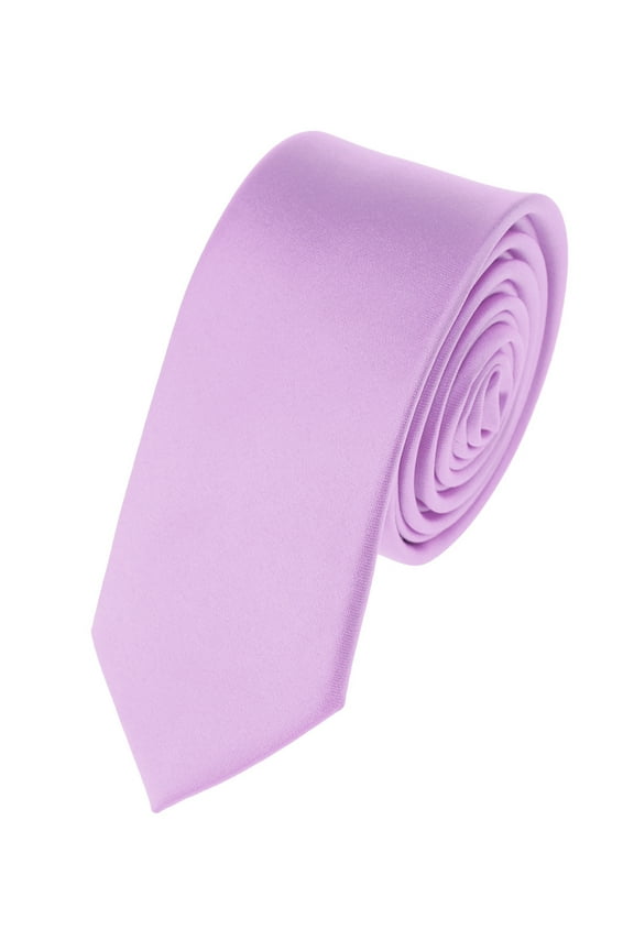Men's Solid Color 2" Skinny Tie, Lavender