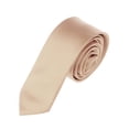 thumbnail image 1 of NYFASHION101 Men's Solid Color 2" Skinny Tie, Peach, 1 of 2