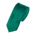 thumbnail image 1 of NYFASHION101 Men's Solid Color 2" Skinny Tie, Teal, 1 of 2