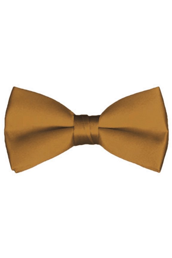 Men's Solid Color Adjustable Pre-Tied Bow Tie, Copper