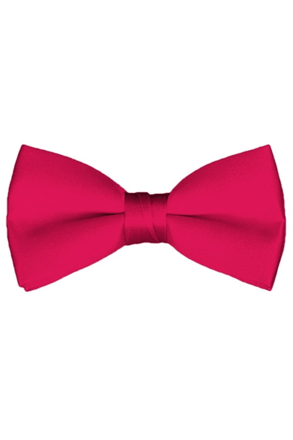 Men's Solid Color Adjustable Pre-Tied Bow Tie, Fuchsia