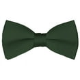 thumbnail image 1 of NYFASHION101 Men's Solid Color Adjustable Pre-Tied Bow Tie, Hunter Green, 1 of 1
