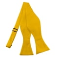 thumbnail image 1 of NYFASHION101 Men's Solid Color Adjustable Self-Tie Bow Tie, Golden Yellow, 1 of 1