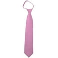 thumbnail image 1 of NYFASHION101 Men's Solid Color Formal Zipper Tie, Dusty Pink, 17", 1 of 1