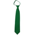 thumbnail image 1 of NYFASHION101 Men's Solid Color Formal Zipper Tie, Kelly Green, 20", 1 of 1
