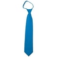thumbnail image 1 of NYFASHION101 Men's Solid Color Formal Zipper Tie, Peacock, 17", 1 of 1