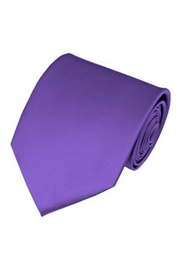 Men's Solid Color Polyester Tie PS29-Purple