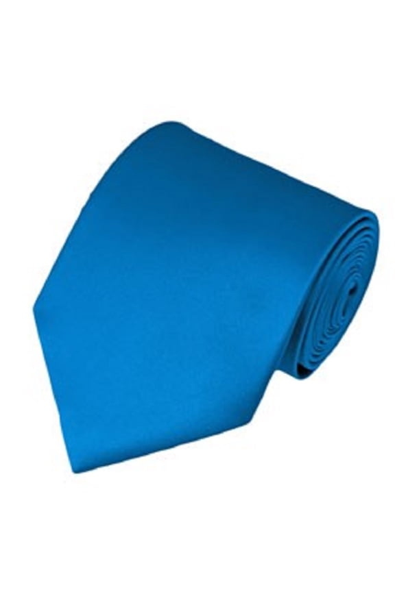 Men's Solid Color Polyester Tie PS35-Peacock Blue