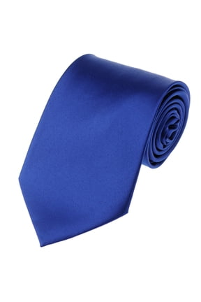 Men's Solid Color Polyester Tie PS36-Royal Blue