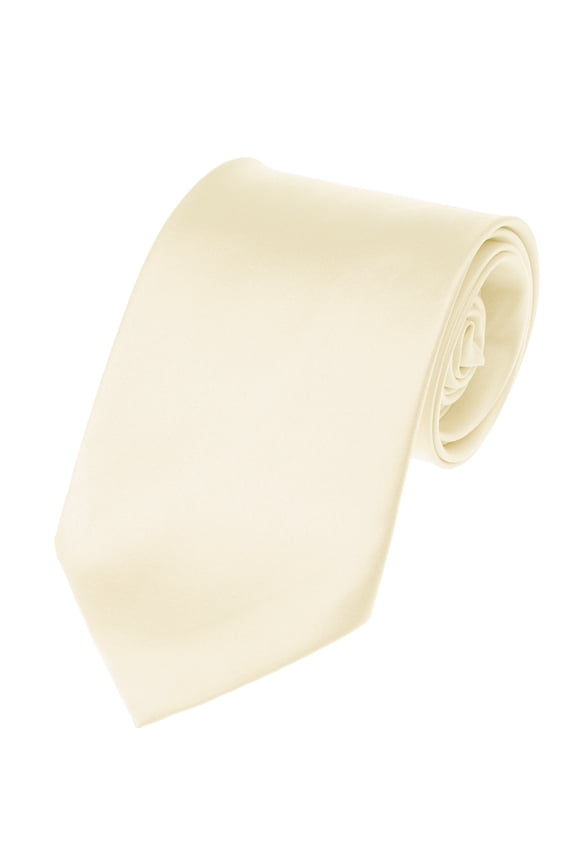 Men's Solid Color Polyester Tie PS59-Platinum