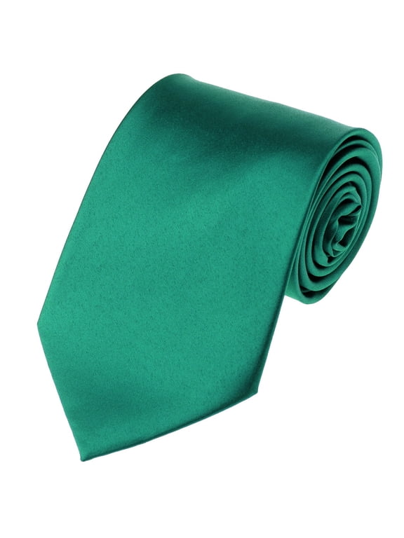 Men's Solid Color Polyester Tie PS84-Teal Green