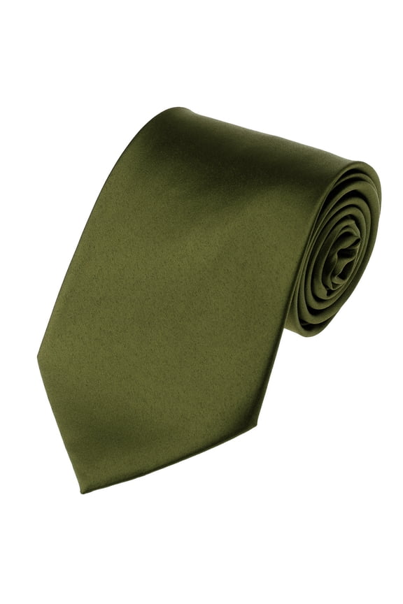 Men's Solid Color Polyester Tie PS96-Hunter Green