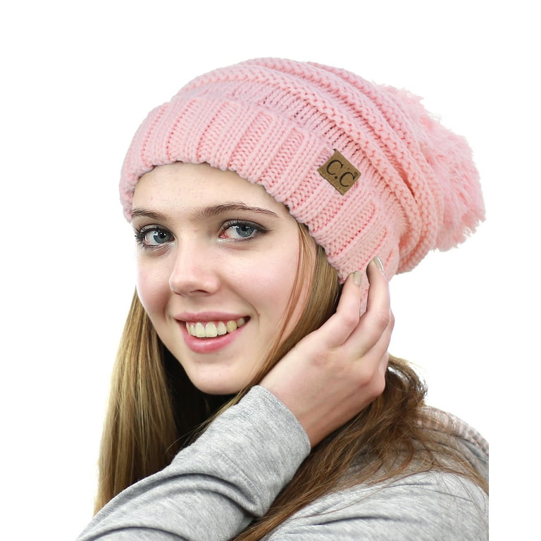 Winter Dusty Pink Beanie Dusty Pink Slouchy Beanie, Women