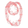 thumbnail image 1 of NYFASHION101® Silver-Tone Beaded Skinny Fishnet Infinity Loop Scarf - Pink, 1 of 4