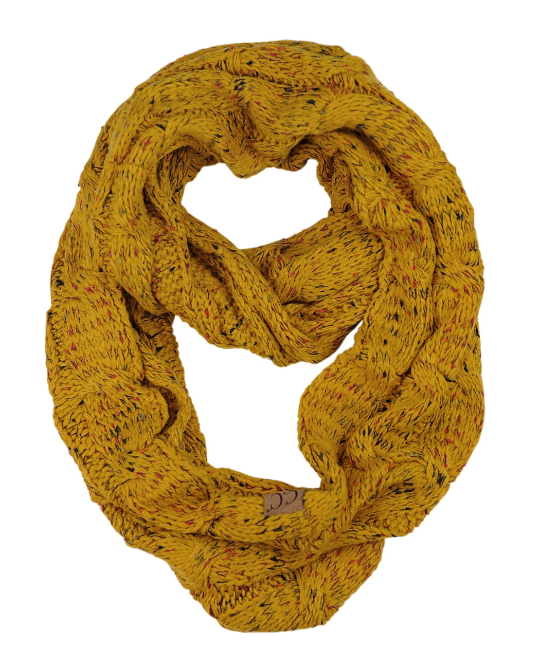 NYFASHION101 Soft Warm Chunky Cable Knit Infinity Loop Scarf - Confetti ...
