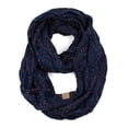 thumbnail image 1 of NYFASHION101 Soft Warm Chunky Cable Knit Infinity Loop Scarf - Confetti Navy, 1 of 2