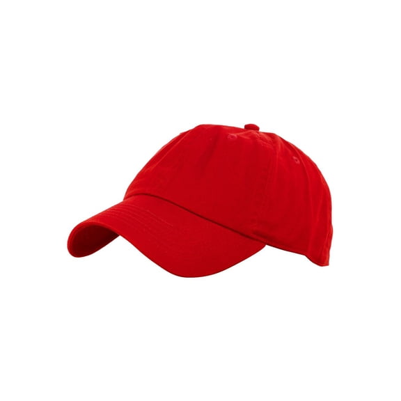 NYFASHION101 Unisex Adjustable 6-Panel Low-Profile Baseball Cap LOW100- Red