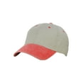 thumbnail image 1 of NYFASHION101 Unisex Adjustable 6-Panel Low-Profile Baseball Cap LOW100- Washed Sand/Red, 1 of 4