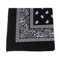 thumbnail image 1 of NYFASHION101 Unisex Double Sided Print Paisley Cotton Bandana Head Wrap Scarf, Black, 1 of 1