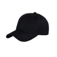 thumbnail image 1 of NYFASHION101 Unisex Plain Adjustable Hook and Loop Baseball Cap VEL100, Black, 1 of 4