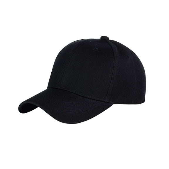 NYFASHION101 Unisex Plain Adjustable Hook and Loop Baseball Cap VEL100, Black