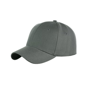 NYFASHION101 Unisex Plain Adjustable Hook and Loop Baseball Cap VEL100, Dark Gray
