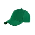 thumbnail image 1 of NYFASHION101 Unisex Plain Adjustable Hook and Loop Baseball Cap VEL100, Kelly Green, 1 of 4
