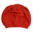 thumbnail image 1 of NYFASHION101 Unisex Yarn Crafted Warm Knit Ribbed Baggy Hat Skull Cap Beanie, Rust, 1 of 4