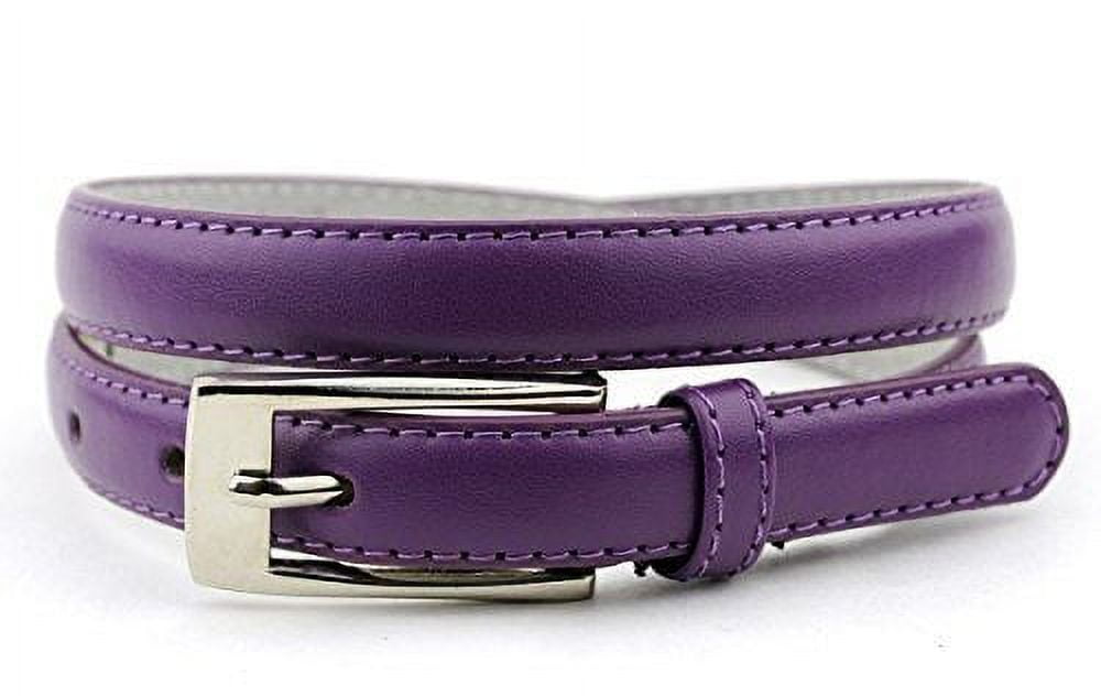 NYfashion101 Cintura Skinny Elegante Con Fibbia A Strass - Colore Rosso, Taglia Media (LBU270), Similarpelle