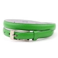 thumbnail image 1 of NYFASHION101 Women's Classy Skinny Bonded Leather Casual Belt with Shiny Buckle (L (37"-41"), Green), 1 of 1