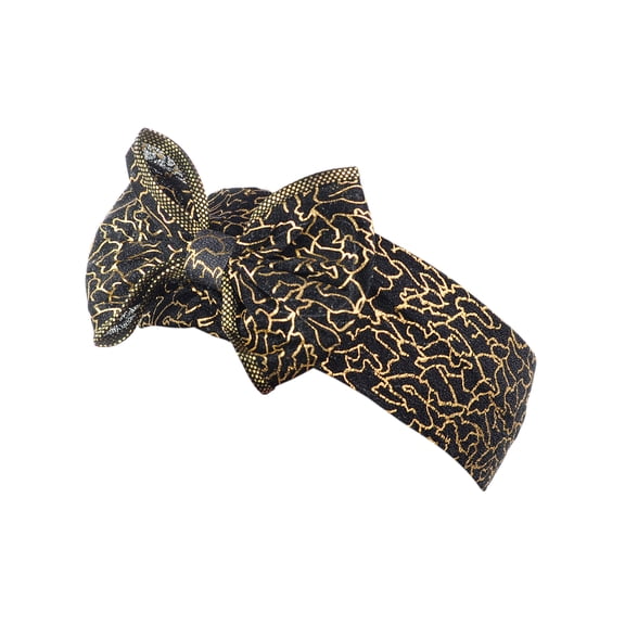 NYFASHION101® Women's Elastic Stretch Headwrap Twisted Headband - 0613 Black/Gold