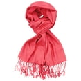 thumbnail image 1 of NYFASHION101 Women's Fabulous Plus Size Soft Pashmina Viscose Scarf Shawl Wrap, Coral #17, 1 of 1