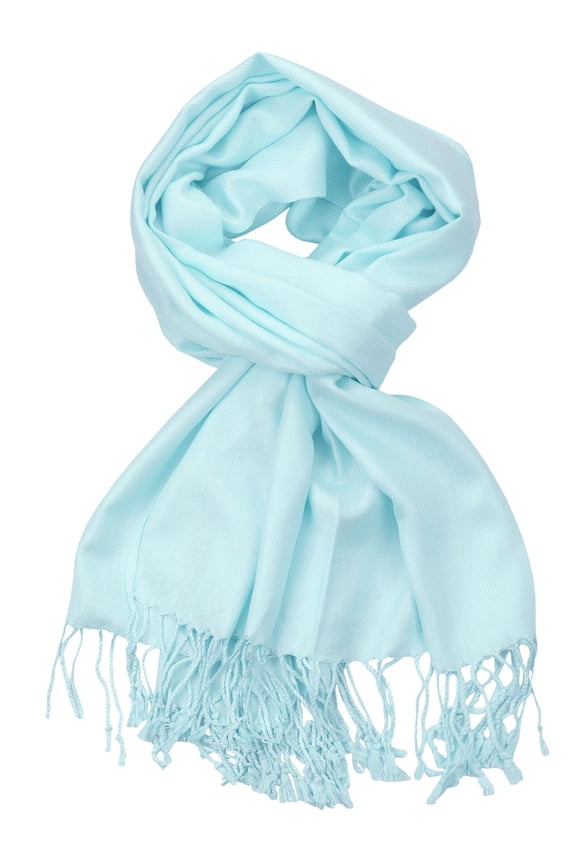 Women's Fabulous Plus Size Soft Pashmina Viscose Scarf Shawl Wrap, Powder Blue #25