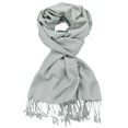 thumbnail image 1 of NYFASHION101 Women's Fabulous Plus Size Soft Pashmina Viscose Scarf Shawl Wrap, Silver #28, 1 of 1