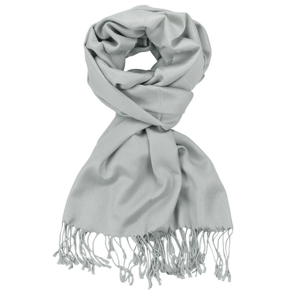 NYFASHION101 Women's Fabulous Plus Size Soft Pashmina Viscose Scarf Shawl Wrap, Silver #28