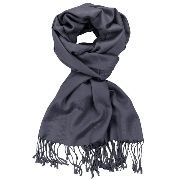 NYFASHION101 Women's Fabulous Plus Size Soft Pashmina Viscose Scarf Shawl Wrap, Smoking Grey #36