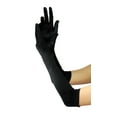 thumbnail image 1 of NYFASHION101 Women's Fashionable Classy Elbow Length Satin Gloves 12BL, Black, 1 of 1