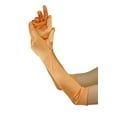 thumbnail image 1 of NYFASHION101 Women's Fashionable Classy Elbow Length Satin Gloves 12BL, Orange, 1 of 1