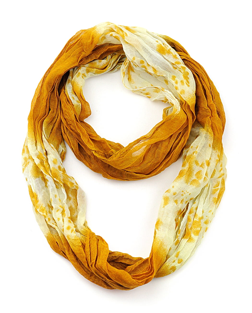 Small Loop Scarf NYFASHION101 Women's Lightweight Two Tone Crinkle Loop Infinity Scarf ...