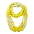 thumbnail image 1 of NYFASHION101 Women's Lightweight Two Tone Crinkle Loop Infinity Scarf, Yellow, 1 of 2