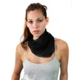 thumbnail image 1 of NYFASHION101 Women's Versatile Solid Sheer Chiffon Neckerchief Scarf - Black, 1 of 3